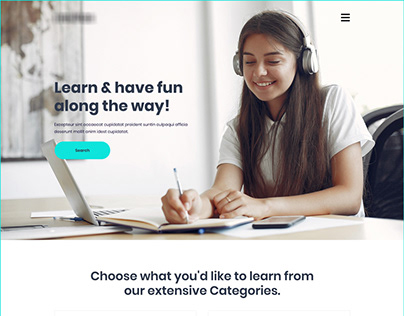 Online Learning Landing Page | UI Design
