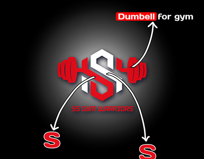 Logo for a gym center in Shahjahanpur named - S.S Gym