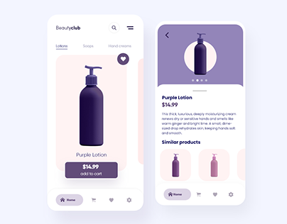 BeautyClub - Beauty Store App Concept
