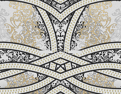 Ornamental designs placed in black and gold