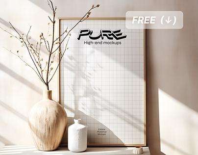 Free Premium Interior Frame Mockup by PureMockup