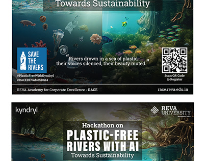 Plastic-free rivers with AI, Social Media Creatives.