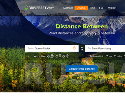 Web-design. Home page "DRIVEBEST WAY".