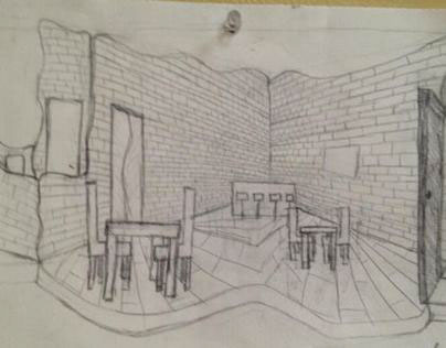 Picasso at the Lapin Agile Set Design