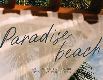 Paradise beach script font typeface handwritten texture