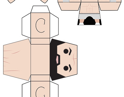 Body Builder Paper Toy