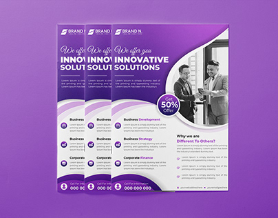 Creative and innovative marketing solution flyer design