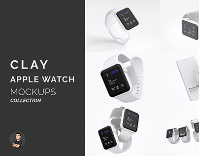 Clay Apple Watch Mockups Collection - Free Demo
