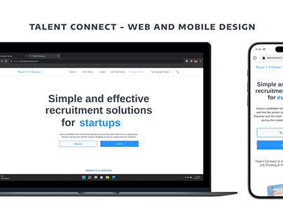 Saas Landing Page Design (Prototype) - Talent Connect
