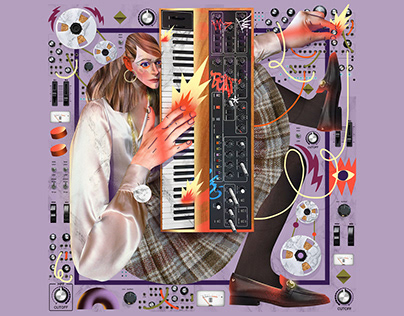 Musicians Illustration Collage
