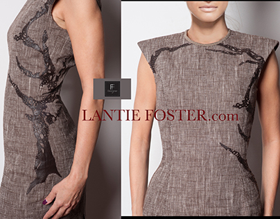 freelance-fashion-designer.nyc/linen dress w/leather