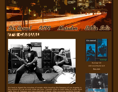 LA Rock band website/store