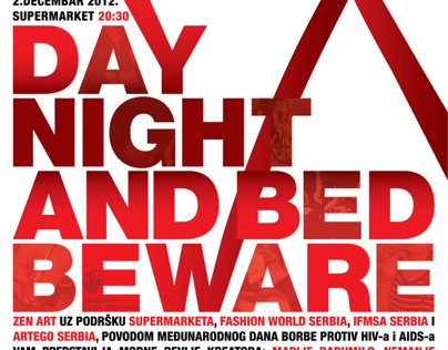 DAY NIGHT AND BED BEWARE - AIDS awareness day event