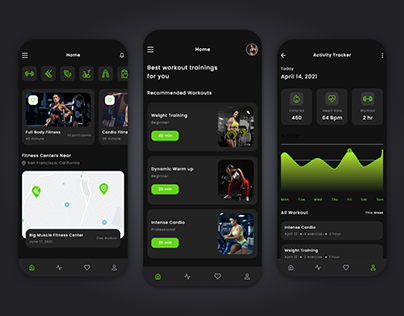 Fitness App UI Concept - Twintra