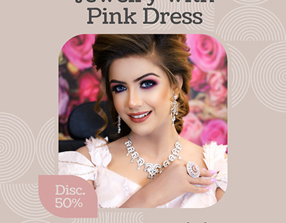 Different Types of Jewellery with Pink Dress Shophree