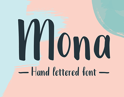 Mona Hand Lettered Font