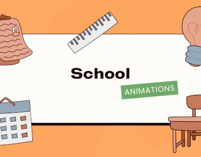 School Supplies Animation for Education - Lottie Files