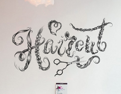 Haircut lettering
