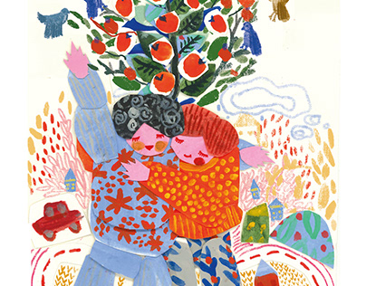 SEN, BEN, ELMA AĞACI / Children's Book Illustration