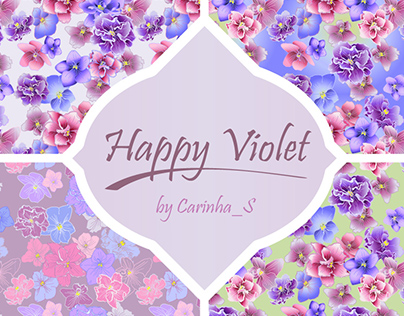 Flower Patterns Part #1 "Happy violet"