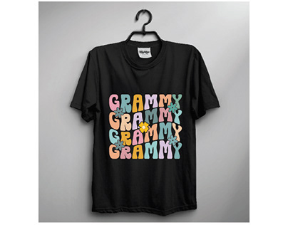 Grammy Retro Groovy T-shirt Design