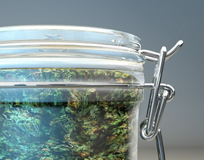3D Render - Glass Containers