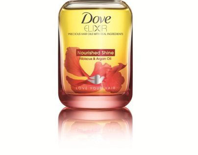 Dove Elixir Hair Oil- Product Packaging Design