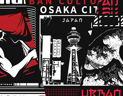 Japanese Urban Streetwear Graphic T-shirt Designs