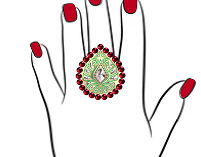 indian traditionalwear ring design corel
