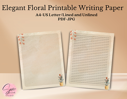 Elegant Floral Printable Writing Paper
