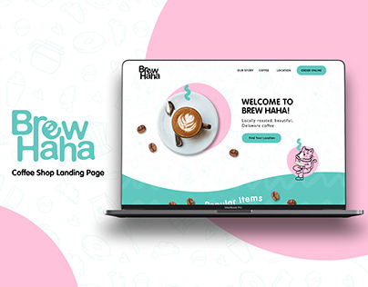 Brew Haha Website Landing page