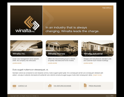 Winalta Website – Designed at RFX