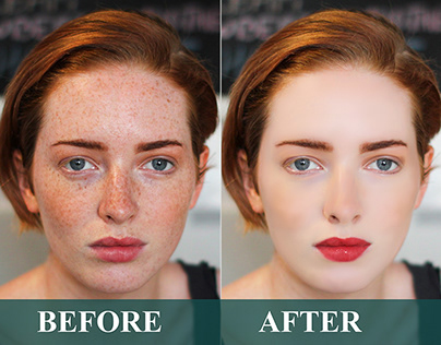 Photo Retouching with realistic perfect skin