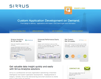SIRRUS Website – Designed at RFX Brand + Communications