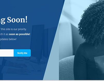 A coming soon landing page