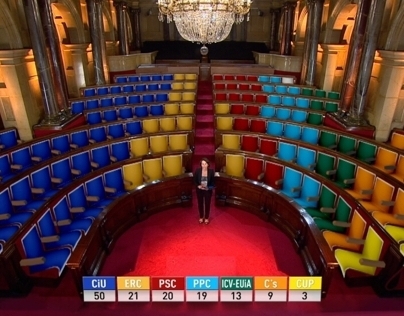 2012 TV3  ELECTIONS GRAPHICS - PARLAMENT DE CATALUNYA