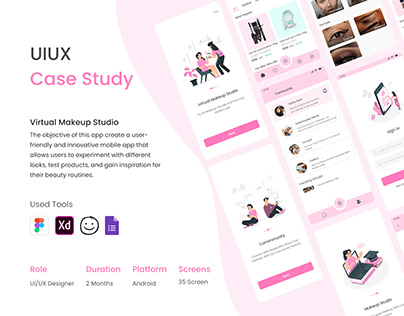 Virtual makeup studio(makeup) UI UX Case Study