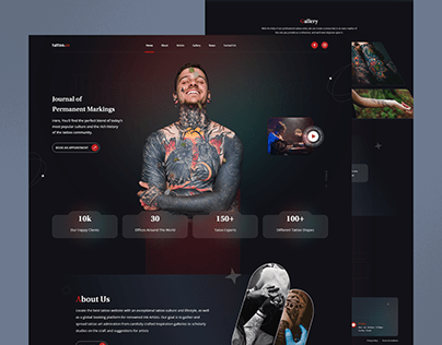 Inventive Landing Page For a Tattoo Website
