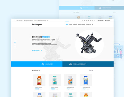 pharma e-commerce webpage