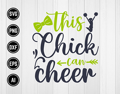 Cheerleading typography SVG Design 24