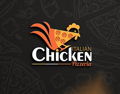 "Italian chicken Pizzeria" Logo Design