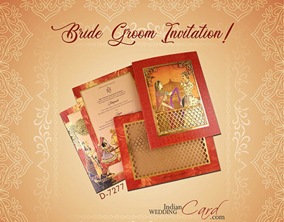 Bride Groom Theme Wedding Cards