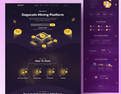 Dogecoin Mining Platform Website design