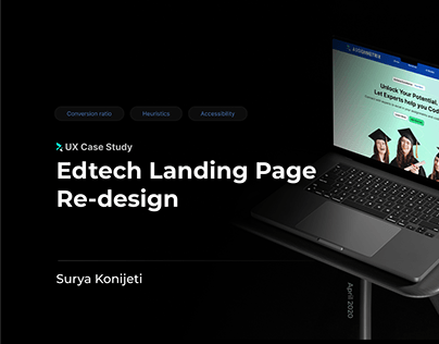 Edtech Landing Page Redesign - UI&UX Case Study.