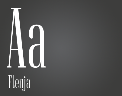 Flenja – a condensed serif typeface