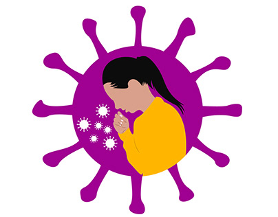 Dry Cough Coronavirus Illustration