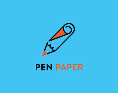 Pen Pencil Paper Education Training Institute Logo