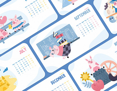 Pig Calendar for 2019