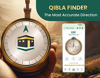 Project thumbnail - UI/UX Qibla Finder - Mobile App
