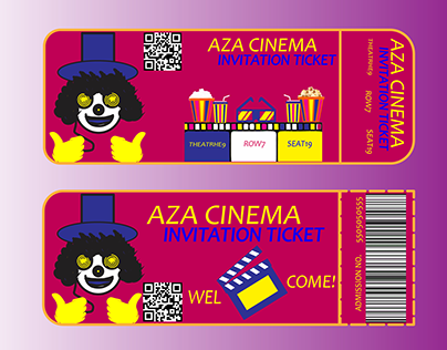Aza Cinema Invitation Ticket